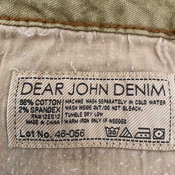 Dear John size 31 Women’s Green Floral Denim Joyrich Comfort Skinny Jeans - Picture 8 of 8